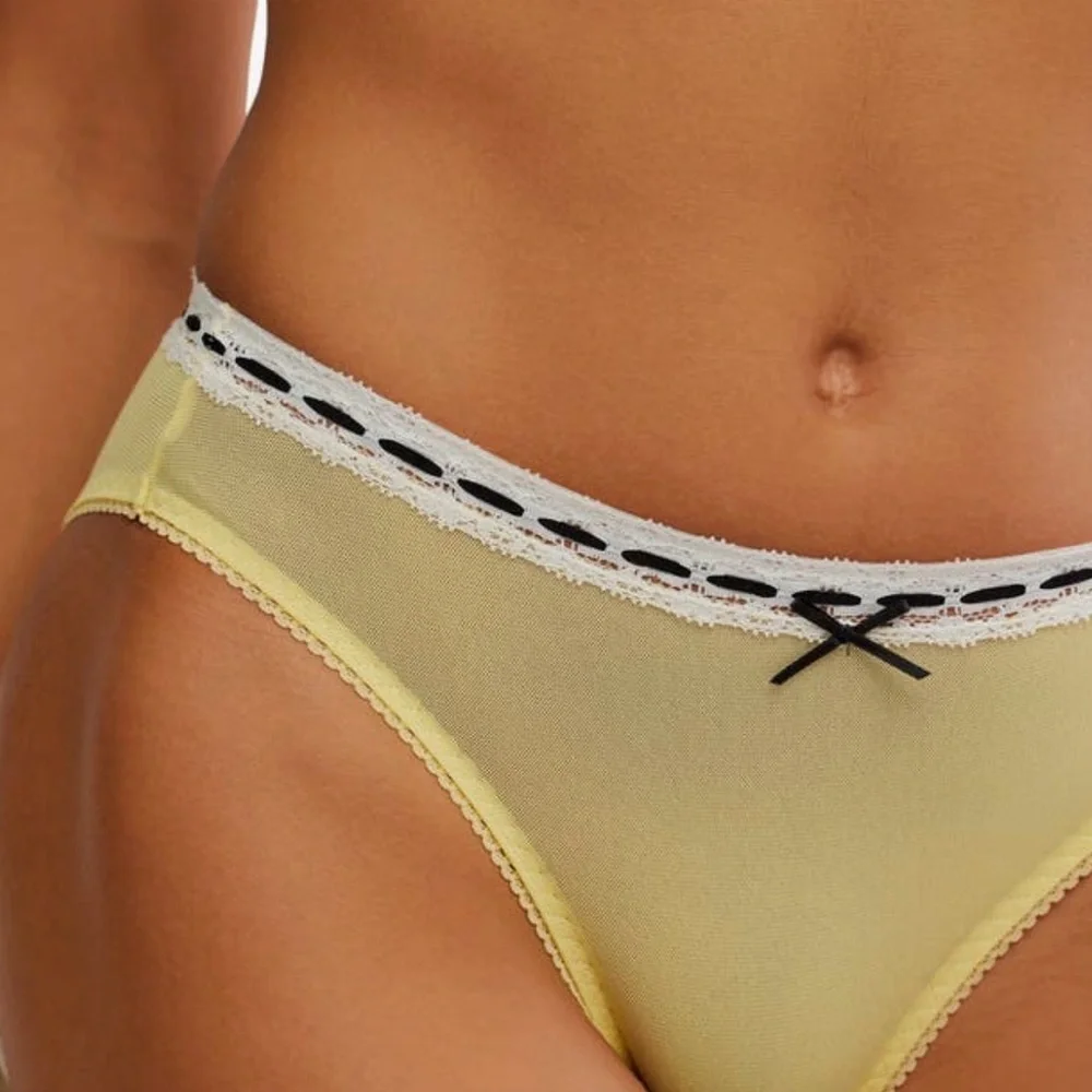 FREE PEOPLE - So Sweet Bikini, Pasta Combo (Yellow w/ Black), M & L